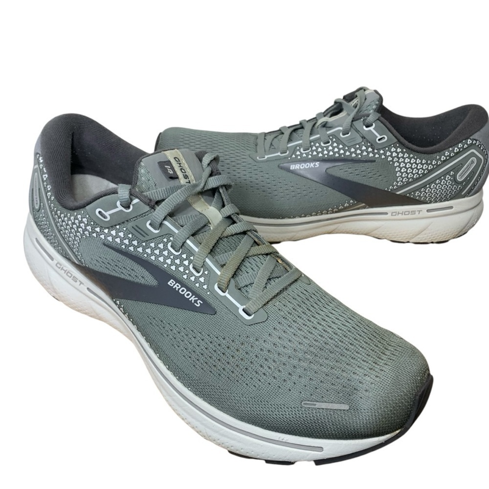 Brooks Ghost 14 Running Shoes Gray Men's Sz 12 Gym Walking Light Flex Sneakers
